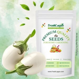 White Brinjal Seeds (White Baingan/Eggplant/सफ़ेद बैंगन के बीज)