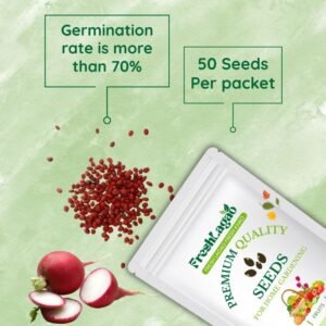 Red Round Radish Seeds (Gol Mooli/लाल गोल मूली के बीज)