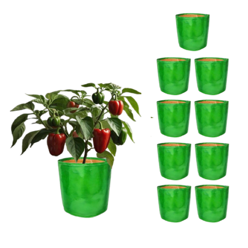UrbanFarmar HDPE 15x15 Vegetable Grow Bag | Premium 260 GSM Green Bags - Image 3