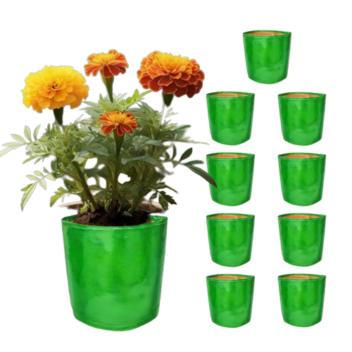 TheUrbanFarmer HDPE 9x9 Small Grow Bags for Balcony Gardening | Durable Green Bags - Image 3