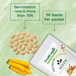 Zucchini Yellow Hybrid Seeds (पीली जुकिनी के बीज)